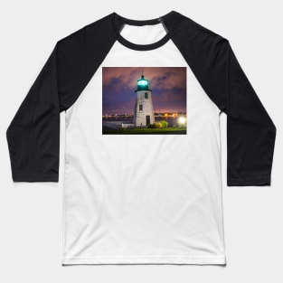 Goat Island Lighthouse Newport RI Baseball T-Shirt